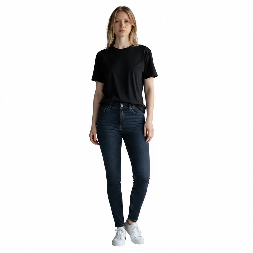 Size 10 New York & Company Soho Dark Blue Wash High Waist Jeggings Stretch